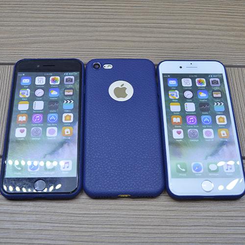 Силиконовый чехол Hundo Синий под кожу для IPhone 7&7s