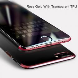Силиконовый чехол Розовое Золото с прозрачным для iPhone 7&8