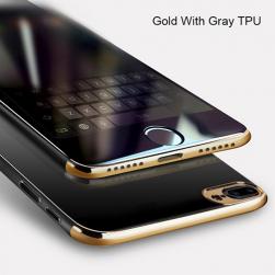 Силиконовый чехол Золото с серым для iPhone 7&8