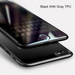 Силиконовый чехол Черный с серым для iPhone 7&8
