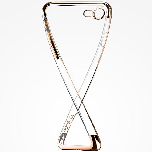 Силиконовый чехол Золото с прозрачным для iPhone 7&8