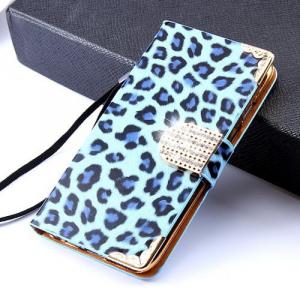 Чехол Luxury Sexy Leopard Леопард Голубая для iPhone 8