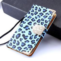 Чехол Luxury Sexy Leopard Леопард Голубая для iPhone 7