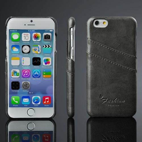 Кожаный чехол накладка Серый для iPhone 7