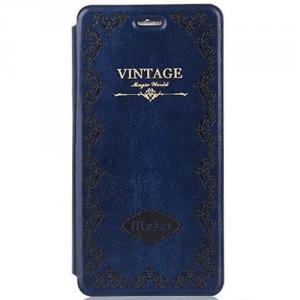 Кожаный чехол Vintage Mosso Book Deep Blue Темно-Синий для iPhone 7&7s