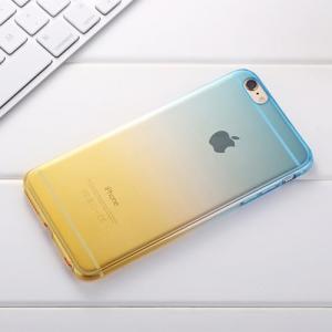 Силиконовый чехол 2х цветный Голубой с желтым для iPhone 7 Plus