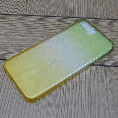 Силиконовый чехол 2х цветный Зеленый с желтым для iPhone 7 Plus
