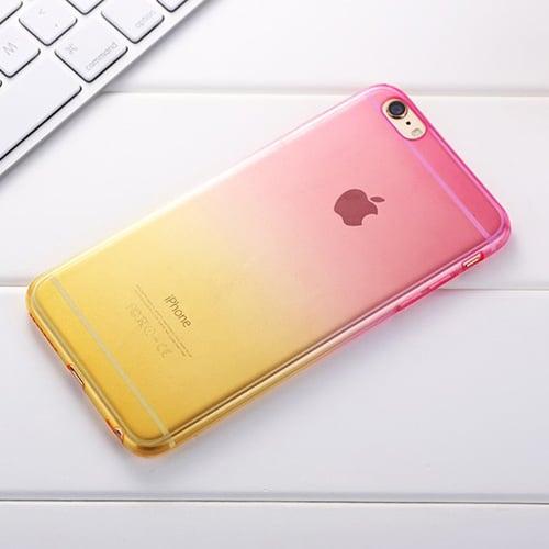Силиконовый чехол 2х цветный Розовый с желтым для iPhone 7 Plus