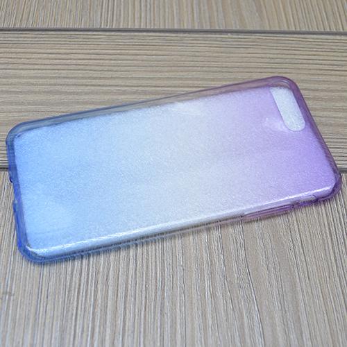 Чехол 2х цветный силиконовый Фиолетовый с голубым для iPhone 8 Plus