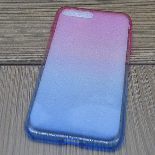 Силиконовый чехол 2х цветный Розовый с голубым для iPhone 7 Plus