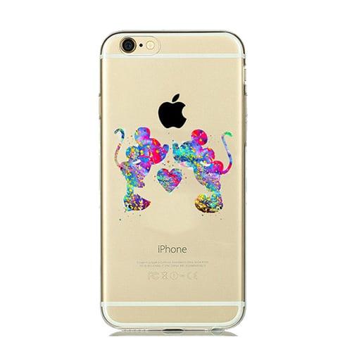 Силиконовый чехол Watercolor Art Relationship Mickey для iPhone 8 Plus