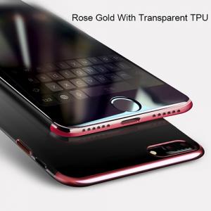 Силиконовый чехол Розовое Золото с прозрачным для iPhone 7 Plus