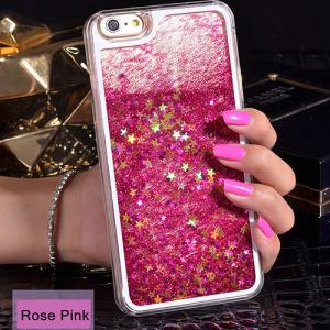 Чехол пластиковый прозрачный с Блестками Розовый для IPhone 7 Plus