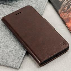 Кожаный чехол Leather-Style Wallet Stand - Brown для IPhone X