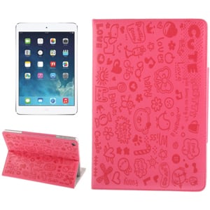 Милый чехол-обложка ультра-тонкий защитный Hot Pink Ярко Розовый для iPad Air