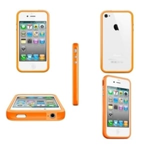 Оранжевый силиконовый бампер Apple для iPhone 4/4S