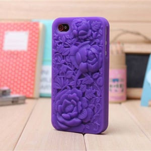 Чехольчик SweatchEasy цветок Blossom, Фиолетовый для IPhone 4-4s