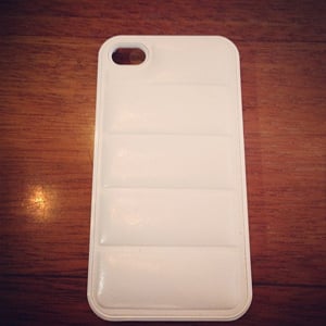 Пластиковый чехол Luxory case leather Белый IPhone 4-4s