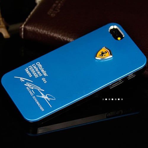 Пластиковый чехол с логотипом Ferrari Синий для IPhone 4-4s