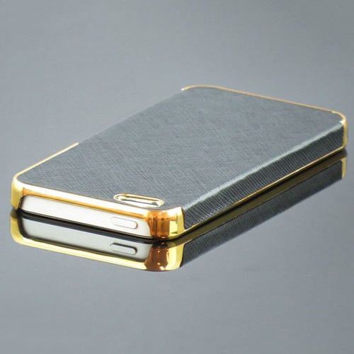 Пластиковый чехол Luxury style Gold Чёрный на iPhone 4-4s