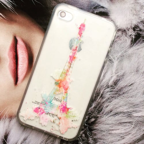 Силиконовый чехол Paris on Flowers для iPhone 4-4s