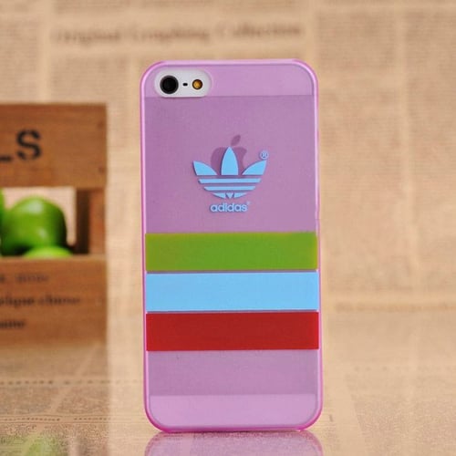 Пластиковый чехол Adidas Фиолетовый для iPhone 5/5s
