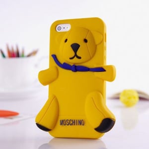 Силиконовый чехол Moschino Bear Желтый для Iphone 5