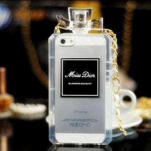 Силиконовый чехол Miss Dior Bottle White Белый для IPhone 5-5s