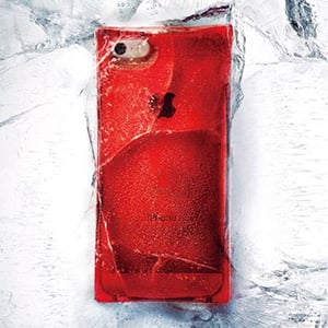 Силиконовый чехол Ice Cube Красный для IPhone 5-5s