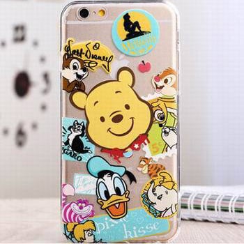 Силиконовый чехол Catoon Pooh and Friends  для iPhone 6/6s
