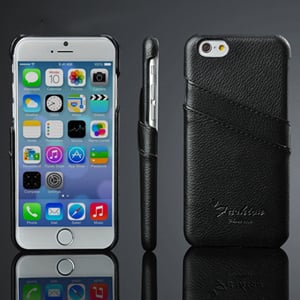 Кожаный чехол накладка Черный для iPhone 6