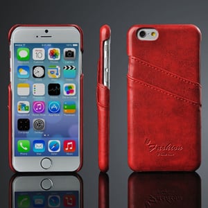 Кожаный чехол накладка Красный для iPhone 6